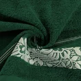 EUROFIRANY CLASSIC Ręcznik SYLWIA 1 z żakardową bordiurą tkaną w ornamentowy wzór - 50 x 90 cm - ciemnozielony 5