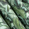 Zasłona FELICITA z welwetu z motywem liści - 140 x 250 cm - zielony 5