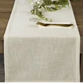 Bieżnik INES 12 z przetykaną błyszczącą nicią - 40 x 140 cm - kremowy 1