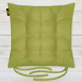 ADORE dwustronna welurowa poduszka siedziskowa na krzesło z dziewięcioma pikowaniami, gramatura 195 g/m2 - 40 x 40 x 6 cm - jasnozielony 1