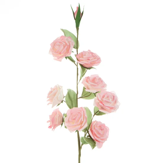 RÓŻA gałązka, kwiat sztuczny dekoracyjny z pianki foamiran - ∅ 7 x 97 cm - różowy