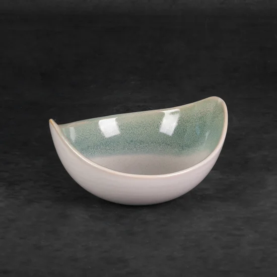 Misa ceramiczna LIANA w stylu boho z efektem ombre - 18 x 16 x 8 cm - kremowy