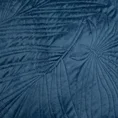 DESIGN 91 Narzuta LUIZ welwetowa pikowana metodą hot press we wzór liści palmy - 170 x 210 cm - granatowy 8