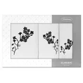 Zestaw upominkowy BLOSSOM 3 szt ręczników z haftem z motywem kwiatowym w kartonowym opakowaniu na prezent - 56 x 36 x 7 cm - biały 2