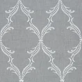 Tkanina firanowa matowa etamina zdobiona ornamentowym haftem na całej powierzchni - 290 cm - biały 4