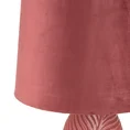 Lampka SENA na ceramicznej podstawie z welwetowym abażurem - ∅ 19 x 64 cm - różowy 2