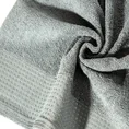Ręcznik z bordiurą podkreśloną groszkami z błyszczącą lureksową nicią - 30 x 50 cm - stalowy 5