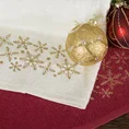 Ręcznik świąteczny SANTA 16 bawełniany ze złotym haftem śnieżynek - 50 x 90 cm - czerwony 4