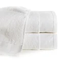 Ręcznik STELLA z bawełny z żakardową bordiurą z drobnymi punkcikami - 50 x 90 cm - kremowy 1
