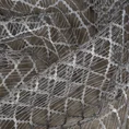 Firana AIDEN o strukturze luźnej, geometrycznej siatki - 140 x 250 cm - srebrny 7