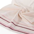Ręcznik  z kolorowymi paskami w formie jodełki - 50 x 90 cm - różowy 5