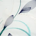 EUROFIRANY PREMIUM pościel HAFT  z satyny bawełnianej zdobiona haftowanymi liśćmi - 160 x 200 cm - biały 4