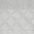 DIVA LINE Ręcznik TOBI w kolorze srebrnym, z żakardową bordiurą z geometrycznym, welurowym wzorem - 70 x 140 cm - srebrny 2