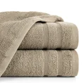 Ręcznik ALINE klasyczny z bordiurą w formie tkanych paseczków - 50 x 90 cm - beżowy 1