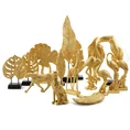 Żuraw figurka dekoracyjna złota - 12 x 9 x 30 cm - złoty 4