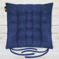 ADORE dwustronna welurowa poduszka siedziskowa na krzesło z szesnastoma pikowaniami, gramatura 195 g/m2 - 40 x 40 x 6 cm - niebieski 1