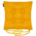 ADORE dwustronna welurowa poduszka siedziskowa na krzesło z czterema pikowaniami, gramatura 195 g/m2 - 40 x 40 x 8 cm - musztardowy 2