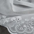 Tkanina firanowa zazdrostka z etaminy z haftem i cyrkoniami - 70 cm - biały 9