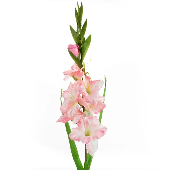 MIECZYK  kwiat sztuczny dekoracyjny z płatkami z jedwabistej tkaniny - 93 cm - jasnoróżowy