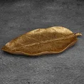 Egzotyczny liść patera dekoracyjna złota - 30 x 16 x 2 cm - złoty 1