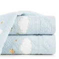Ręcznik BABY dla dzieci z naszywaną aplikacją z chmurką - 30 x 50 cm - niebieski 1