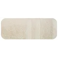 Ręcznik  klasyczny  z amerykańskiej bawełny czesanej z żakardową bordiurą w pasy - 70 x 140 cm - beżowy 3