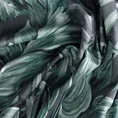 Zasłona PALERMO z miękkiego welwetu z nadrukiem liści - 140 x 250 cm - szary 7