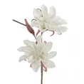 Kwiat dekoracyjny na gałązce z plastycznej pianki foamiran - ∅ 16 x 70 cm - biały 1