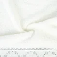 Ręcznik z żakardową bordiurą zdobioną drobnymi kwiatuszkami - 50 x 90 cm - kremowy 5