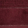 EWA MINGE Ręcznik DAGA w kolorze bordowym, z welurową bordiurą i błyszczącą nicią - 50 x 90 cm - bordowy 2