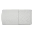 Ręcznik MARTHA z miękką szenilową bordiurą ze srebrnym geometrycznym wzorem, 520 g/m2 - 50 x 90 cm - biały 3