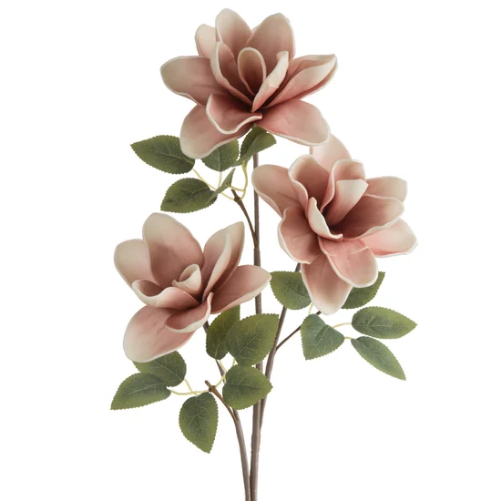 MAGNOLIA sztuczny kwiat dekoracyjny z plastycznej pianki foamirian - ∅ 14 x 68 cm - ciemnoróżowy