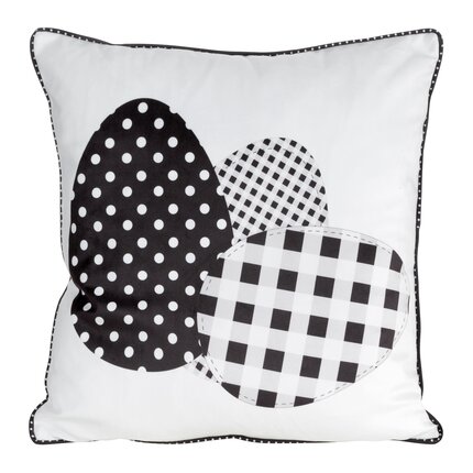 Poszewka wielkanocna WIOSNA 1 z welwetu i elegancką lamówką na brzegach 45 x 45 cm