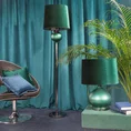 Lampa stołowa MELIKA na podstawie łączącej perłowe szkło i metal z welwetowym abażurem - ∅ 35 x 51 cm - ciemnozielony 5