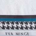 EVA MINGE Ręcznik EVA 8 z puszystej bawełny z bordiurą zdobioną designerskim nadrukiem - 50 x 90 cm - biały 2
