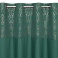 Zasłona DAFNE z gładkiej matowej tkaniny z ozdobnym pasem z geometrycznym złotym nadrukiem w górnej części - 140 x 250 cm - zielony 4