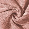 EUROFIRANY PREMIUM Ręcznik MILA  z włókien bambusowych z  bordiurą tkaną w ozdobne pasy 3D - 50 x 90 cm - różowy 5