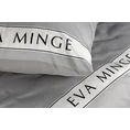 EWA MINGE Komplet pościeli SILK z makosatyny najwyższej jakości satyny bawełnianej z nadrukiem - 160 x 200 cm - srebrny 5