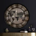 Dekoracyjny zegar ścienny w stylu kolonialnym - 60 x 5 x 60 cm - czarny 9