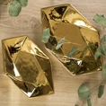 Patera ceramiczna złota z geometrycznym wzorem - 35 x 20 x 4 cm - złoty 4