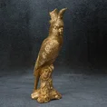 Papuga figurka dekoracyjna złota - 11 x 10 x 33 cm - złoty 1