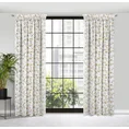 Dekoracja okienna DINA z lekkiej półtransparentnej etaminy z kwiatowym nadrukiem - 140 x 270 cm - biały 2