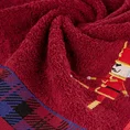 Ręcznik świąteczny PETER 02 bawełniany z haftem z dziadkiem do orzechów - 70 x 140 cm - czerwony 5