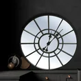 Dekoracyjny zegar ścienny w stylu vintage z metalu i szkła - 50 x 5 x 50 cm - czarny 5