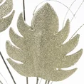 Gałązka z brokatowymi liśćmi z pianki foamiran - 80 cm - srebrny 2