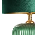 Lampa dekoracyjna na ceramicznej podstawie z welwetowym abażurem - ∅ 33 x 50 cm - zielony 2