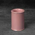 Świecznik ceramiczny w formie walca SIMONA z perłowym połyskiem - ∅ 7 x 10 cm - różowy 1