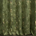 Tkanina zasłonowa z welwetu zdobiona przecieranym błyszczącym nadrukiem - 280 cm - oliwkowy 2