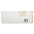 Ręcznik świąteczny ANGEL 01 bawełniany z haftem ze śnieżynkami, 480 g/m2 - 50 x 90 cm - biały 3