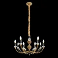 Lampa ośmioramienna MELBA z kryształami - ∅ 71 x 120 cm - złoty 9